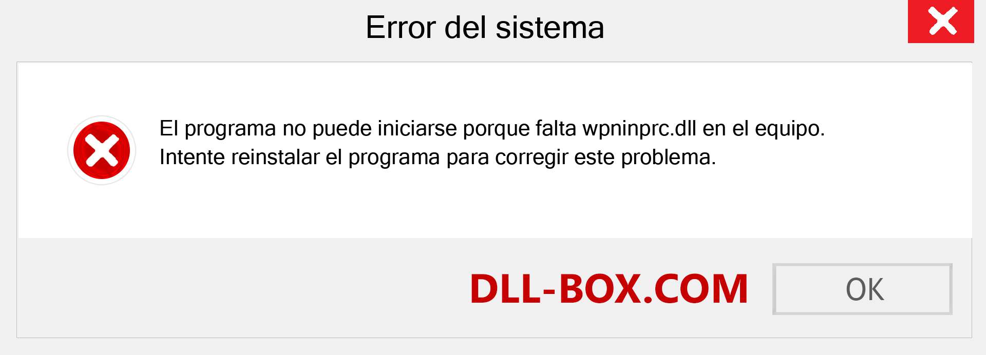 ¿Falta el archivo wpninprc.dll ?. Descargar para Windows 7, 8, 10 - Corregir wpninprc dll Missing Error en Windows, fotos, imágenes