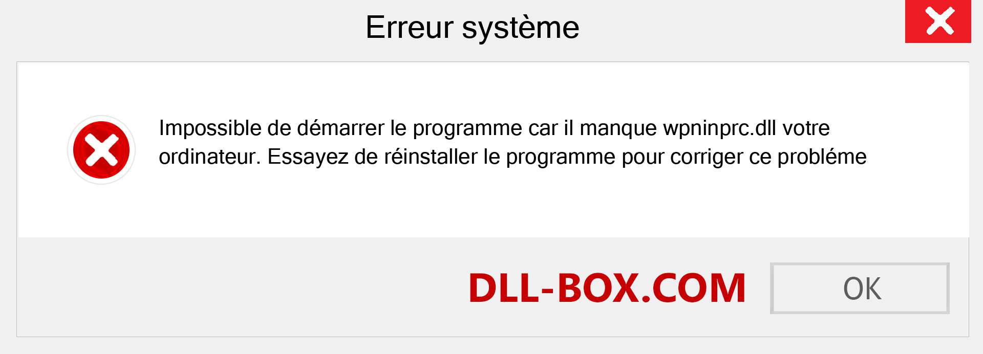 Le fichier wpninprc.dll est manquant ?. Télécharger pour Windows 7, 8, 10 - Correction de l'erreur manquante wpninprc dll sur Windows, photos, images